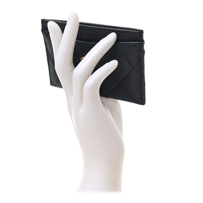 Chanel Caviar Quilted Card Holder Navy 2 of 8