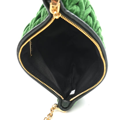 Miu Miu Velvet Matelasse Wristlet Smeraldo 5 of 7