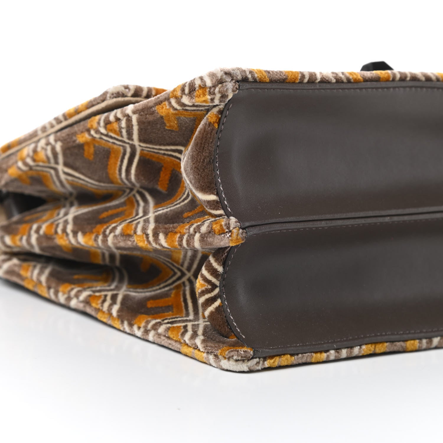 Fendi Calfskin Velvet Tappetino Kan I Shoulder Bag Multicolor 9 of 11