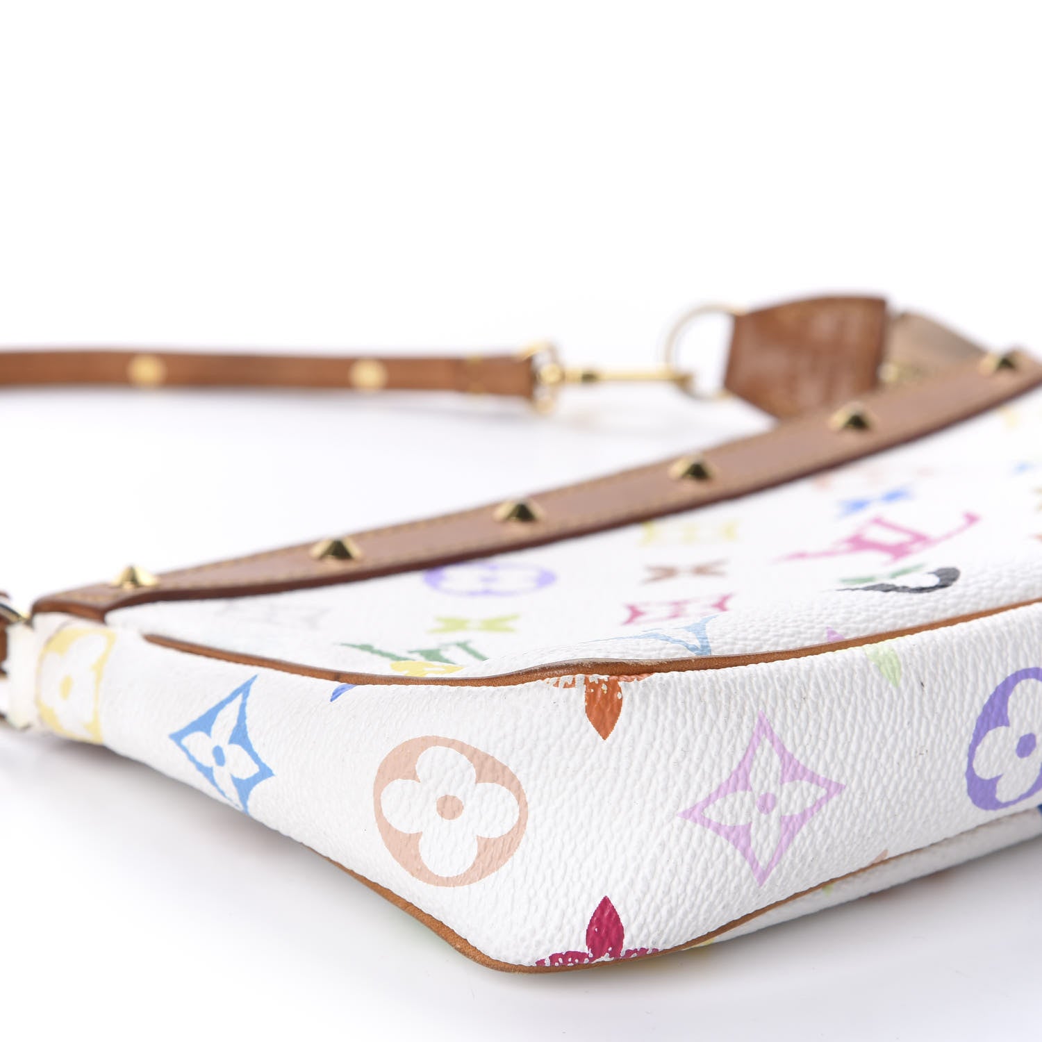 Louis Vuitton Monogram Multicolor Pochette Accessories White 7 of 9