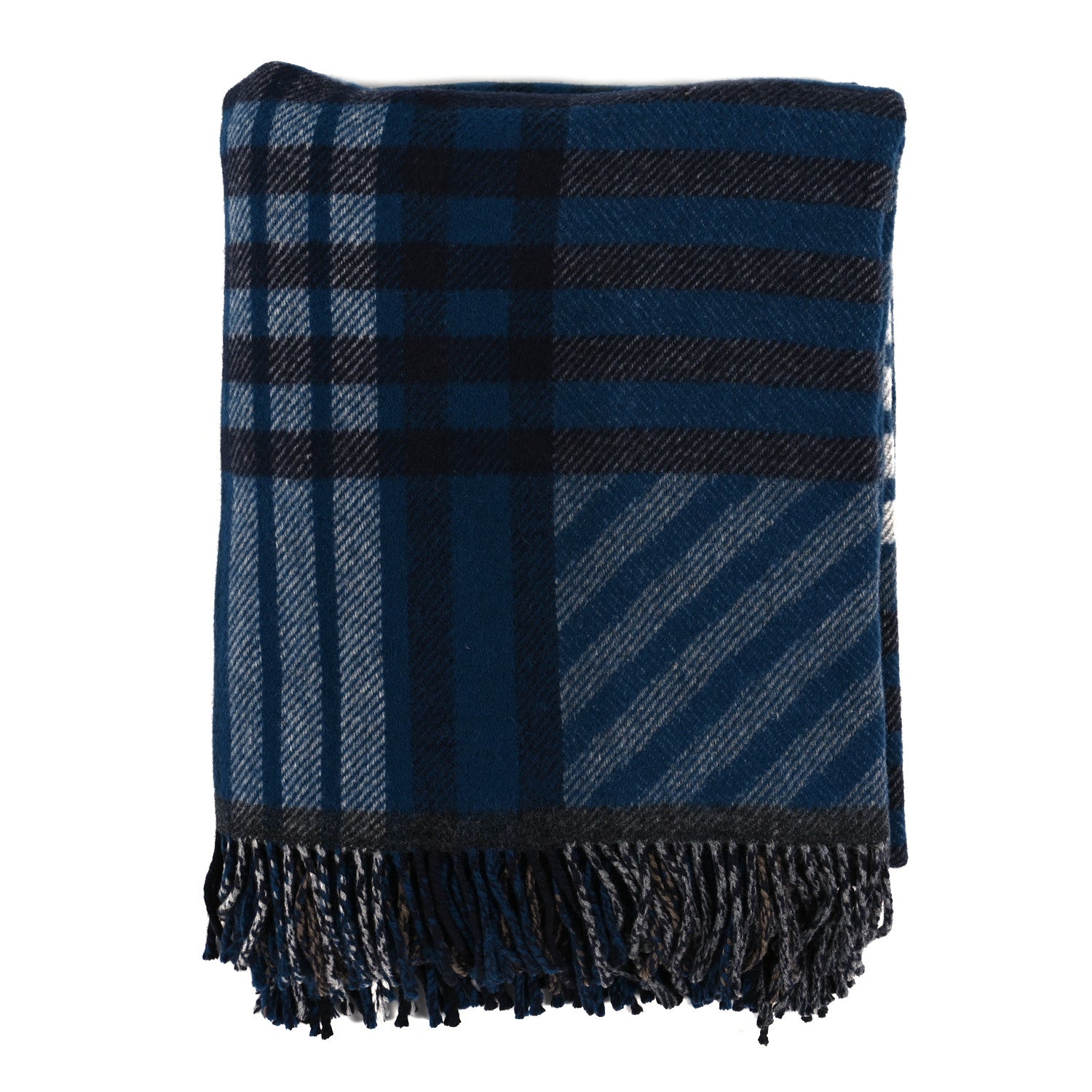 Hermes Wool Plaid Escapade Blanket 1 of 3