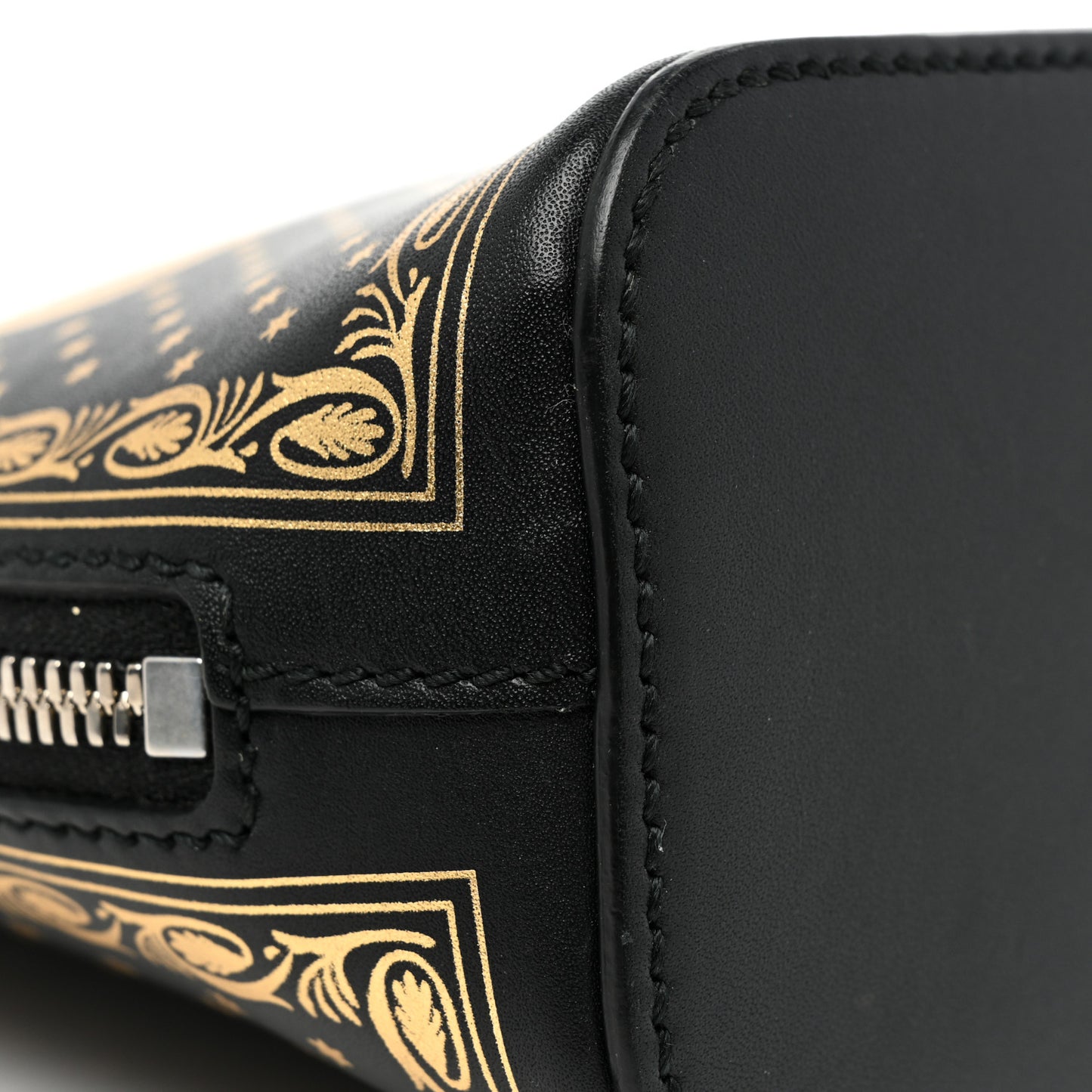 X SEGA Calfskin GUCCY Stars Mini Dome Shoulder Bag Black Gold