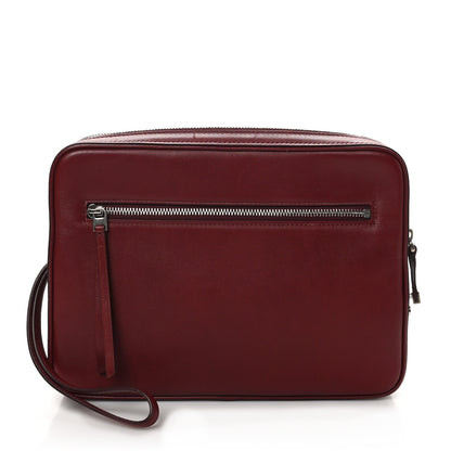 Celine Nappa Calfskin Dragonne Pouch Clutch Rust 1 of 11