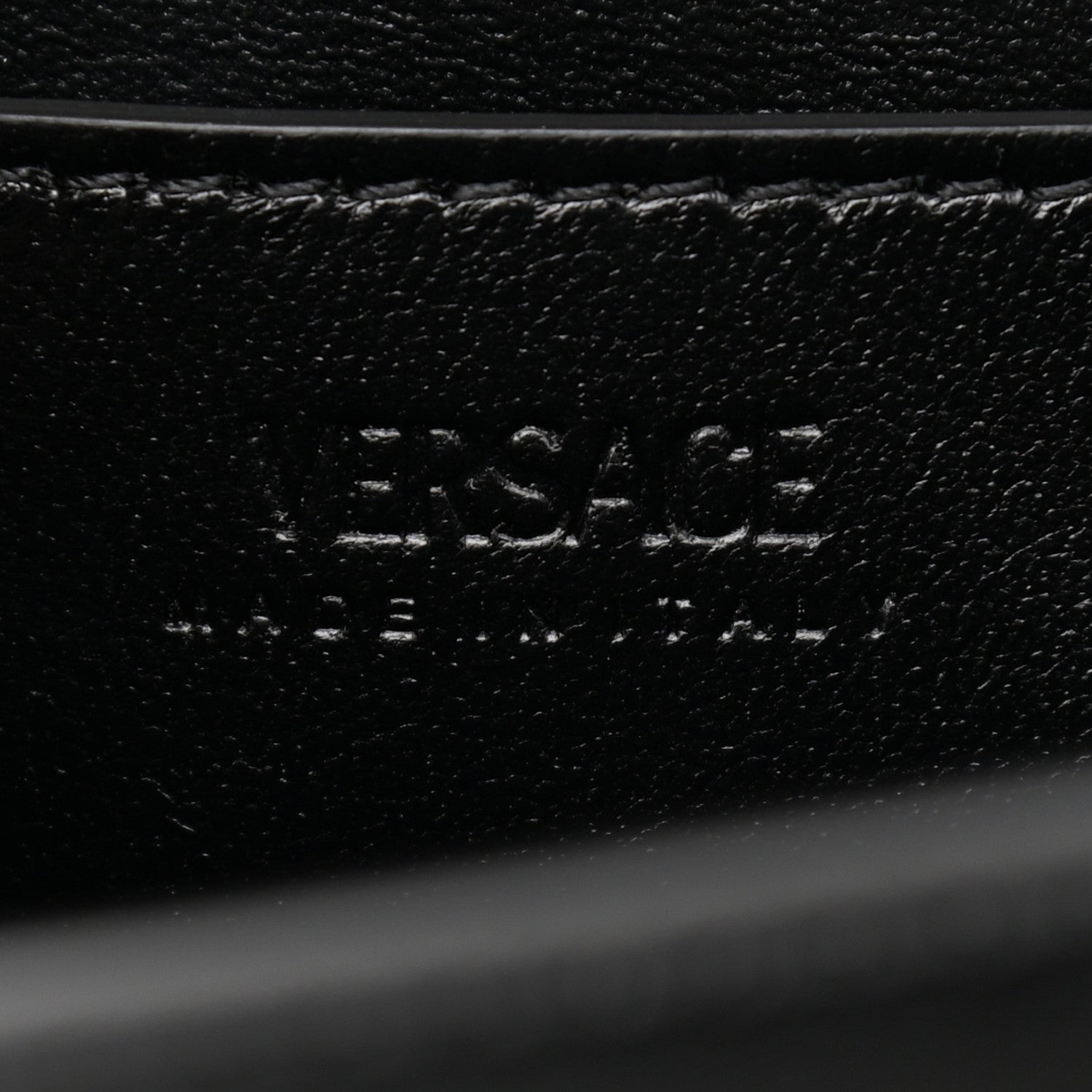 Versace Calfskin Medium Greca Goddess Shoulder Bag Black 7 of 11