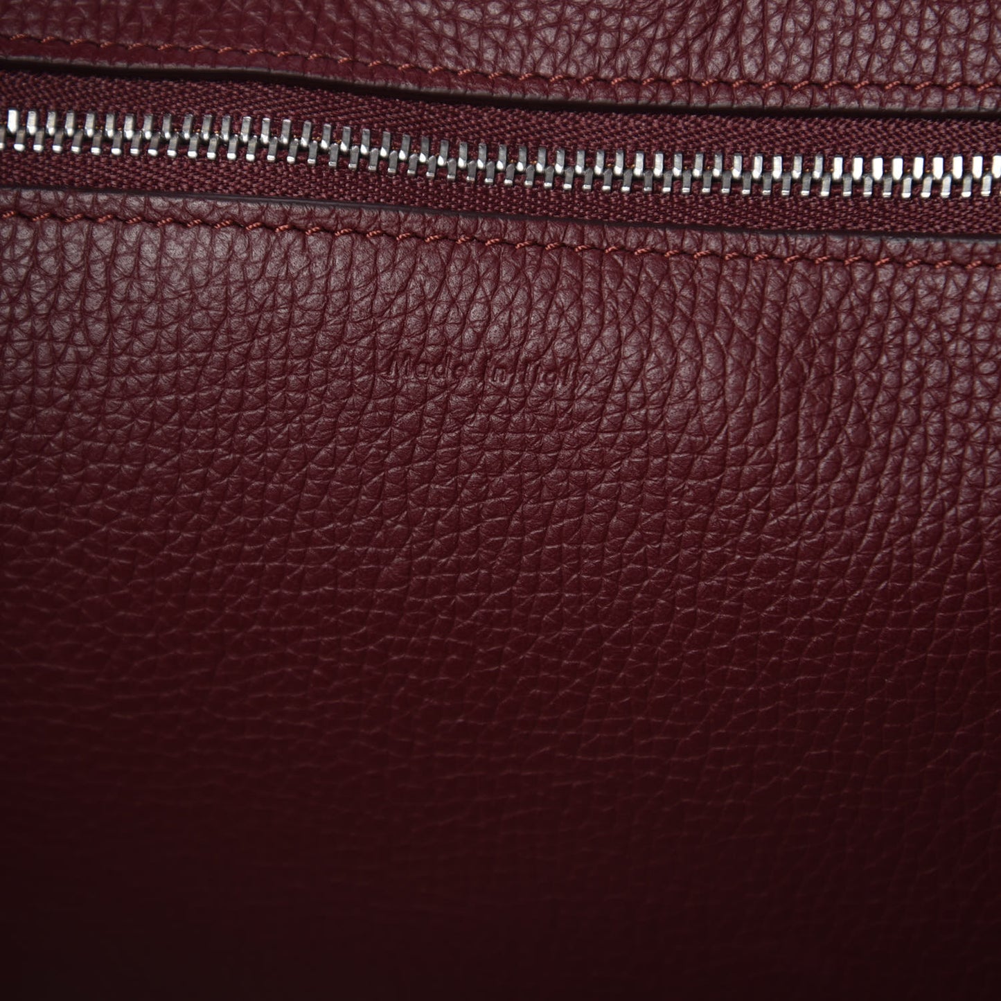 Supple Grained Calfskin Small Big Bag Wine