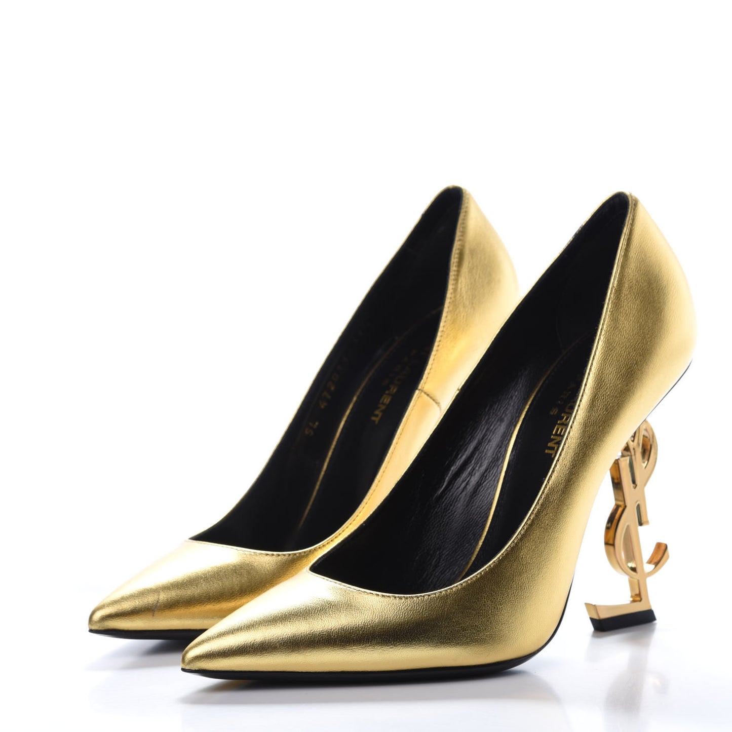 Calfskin Opyum 100 Pumps 37.5 Gold