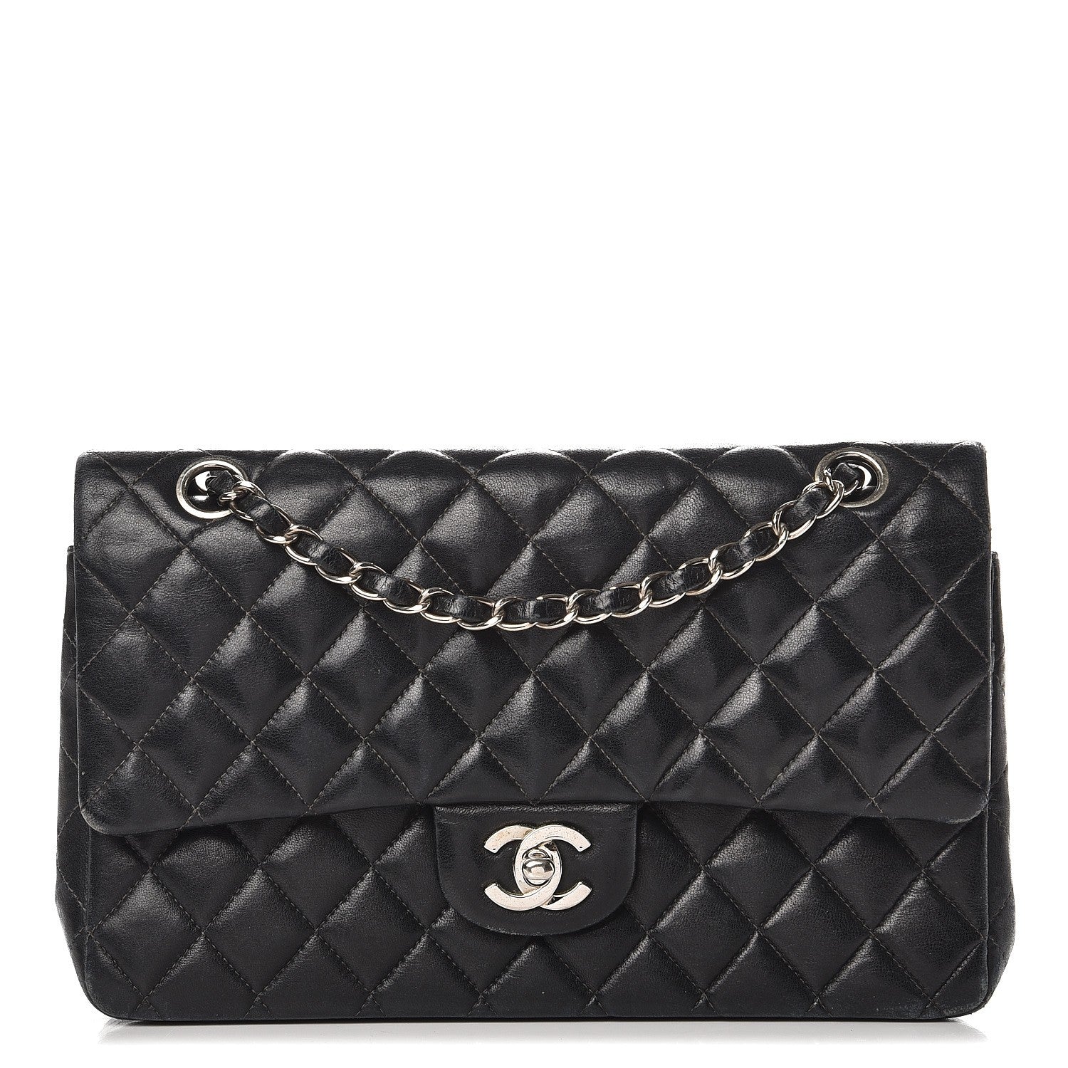 Chanel Lambskin Quilted Medium Double Flap Black 1 of 21