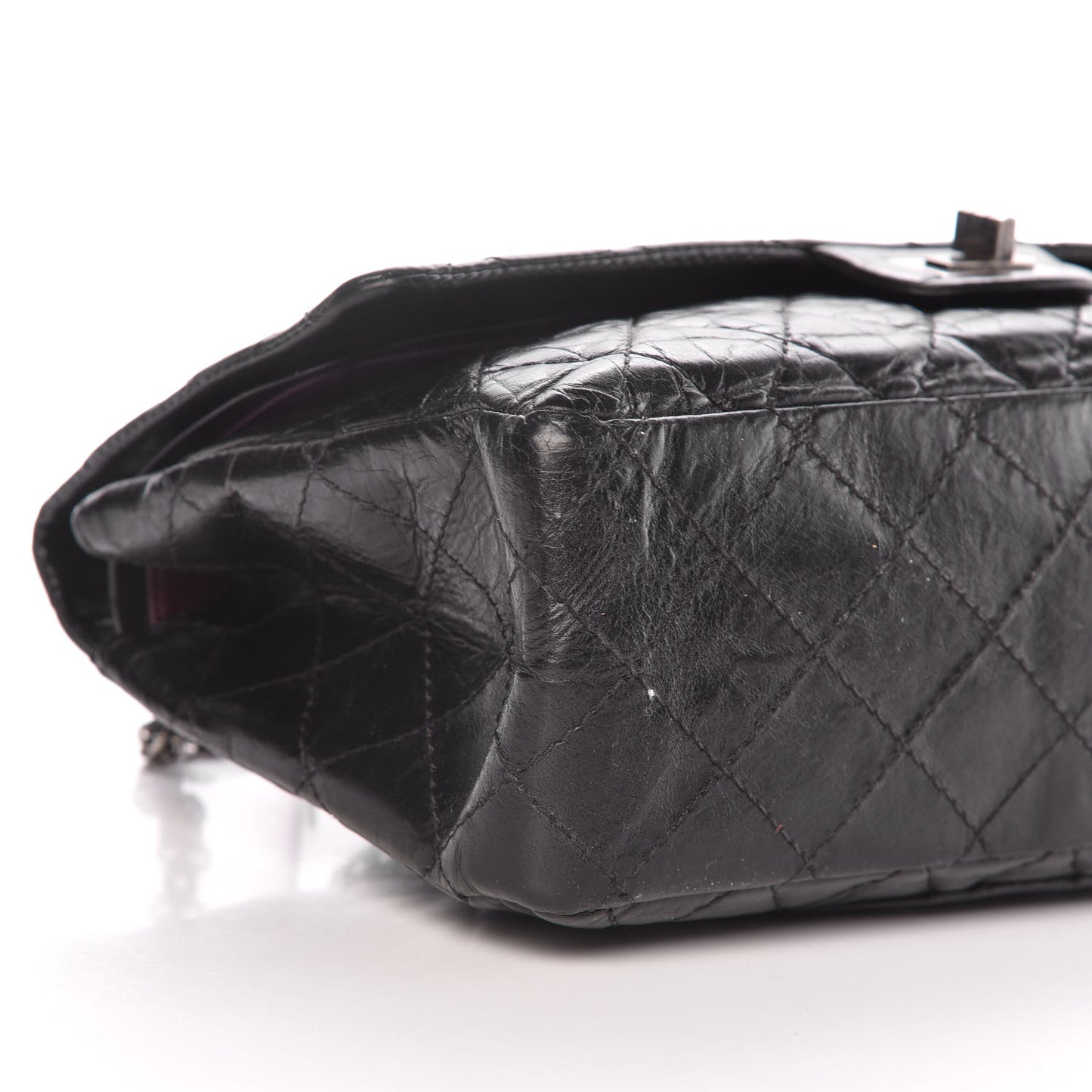 Aged Calfskin Quilted 2.55 Reissue 226 Flap Black