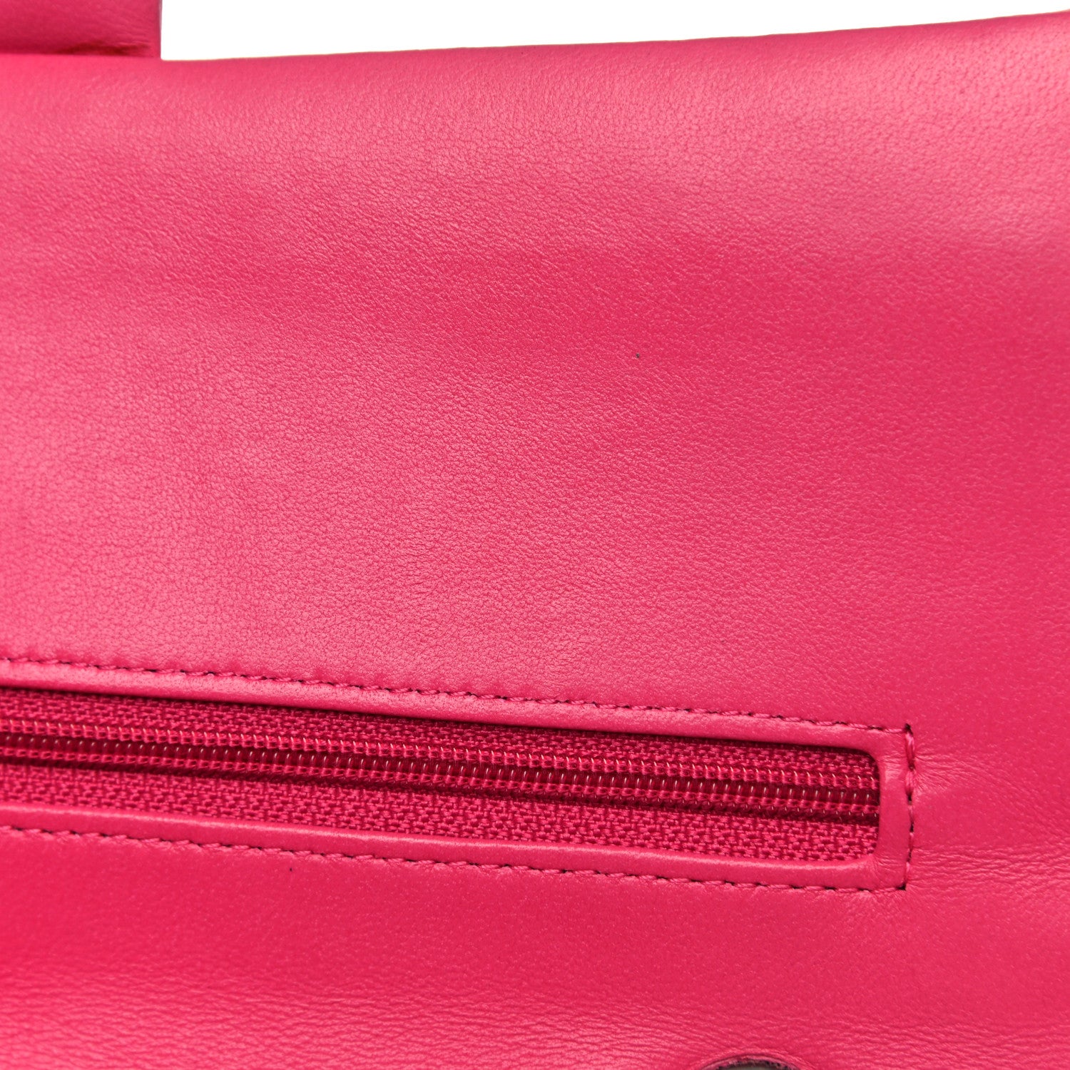 Chanel Lambskin Quilted Medium Double Flap Dark Pink 18 of 22