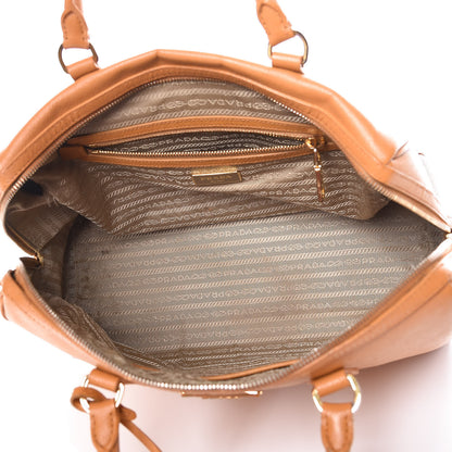 Prada Saffiano Lux Bowler Ocra 5 of 24