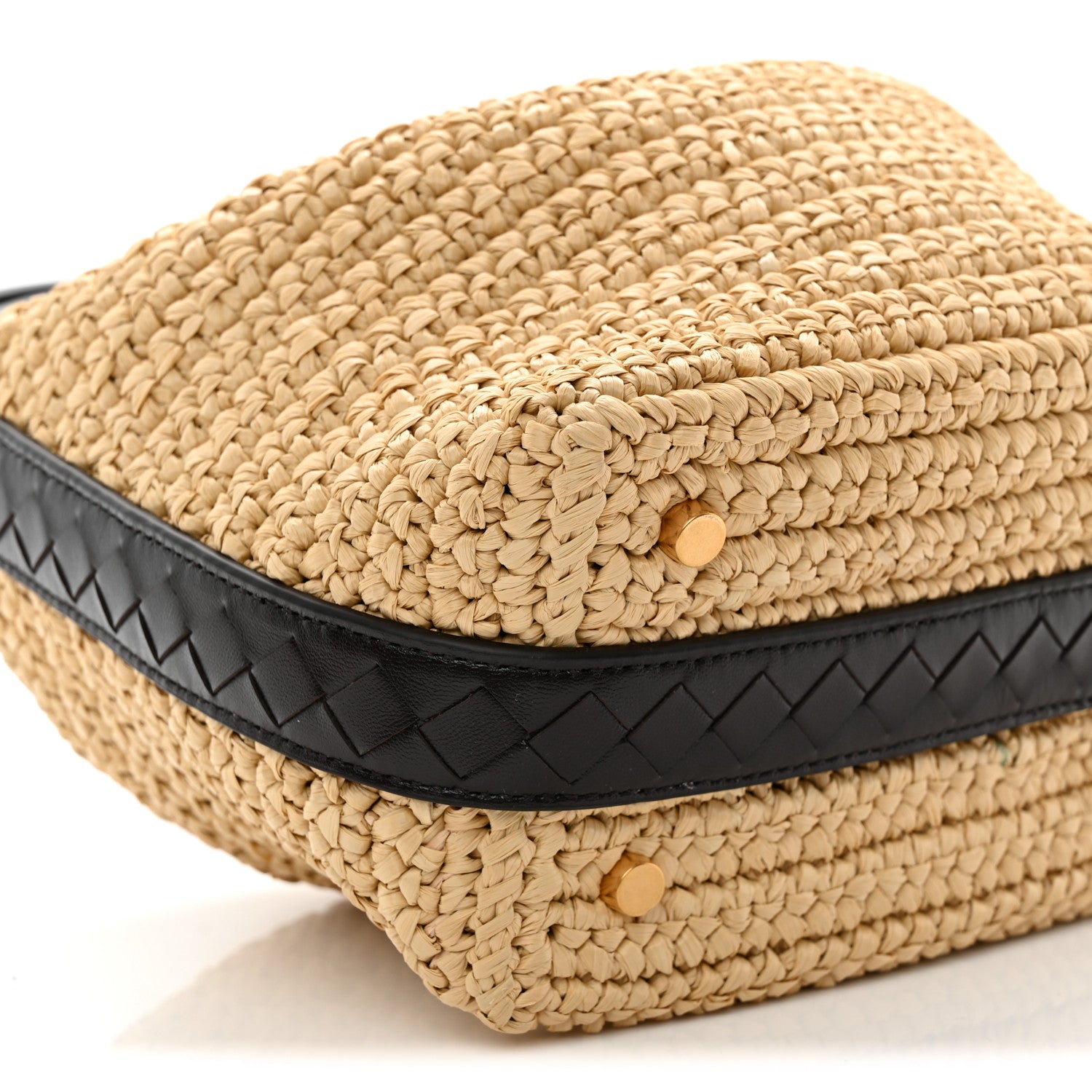 Bottega Veneta Raffia Woven Nappa Intrecciato Mini Wallace Natural Fondant 9 of 10