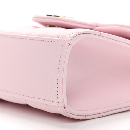 Chanel Lambskin Quilted Top Handle Clutch With Chain Light Pink 11 of 13