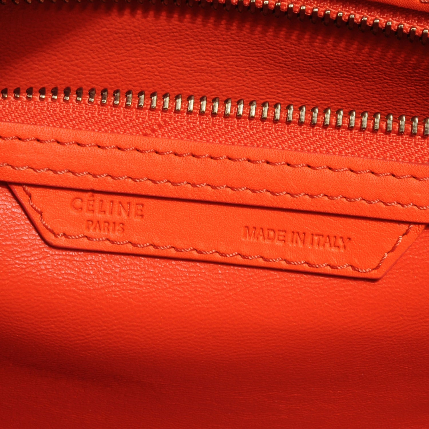 Celine Smooth Calfskin Mini Luggage Bright Orange 7 of 9