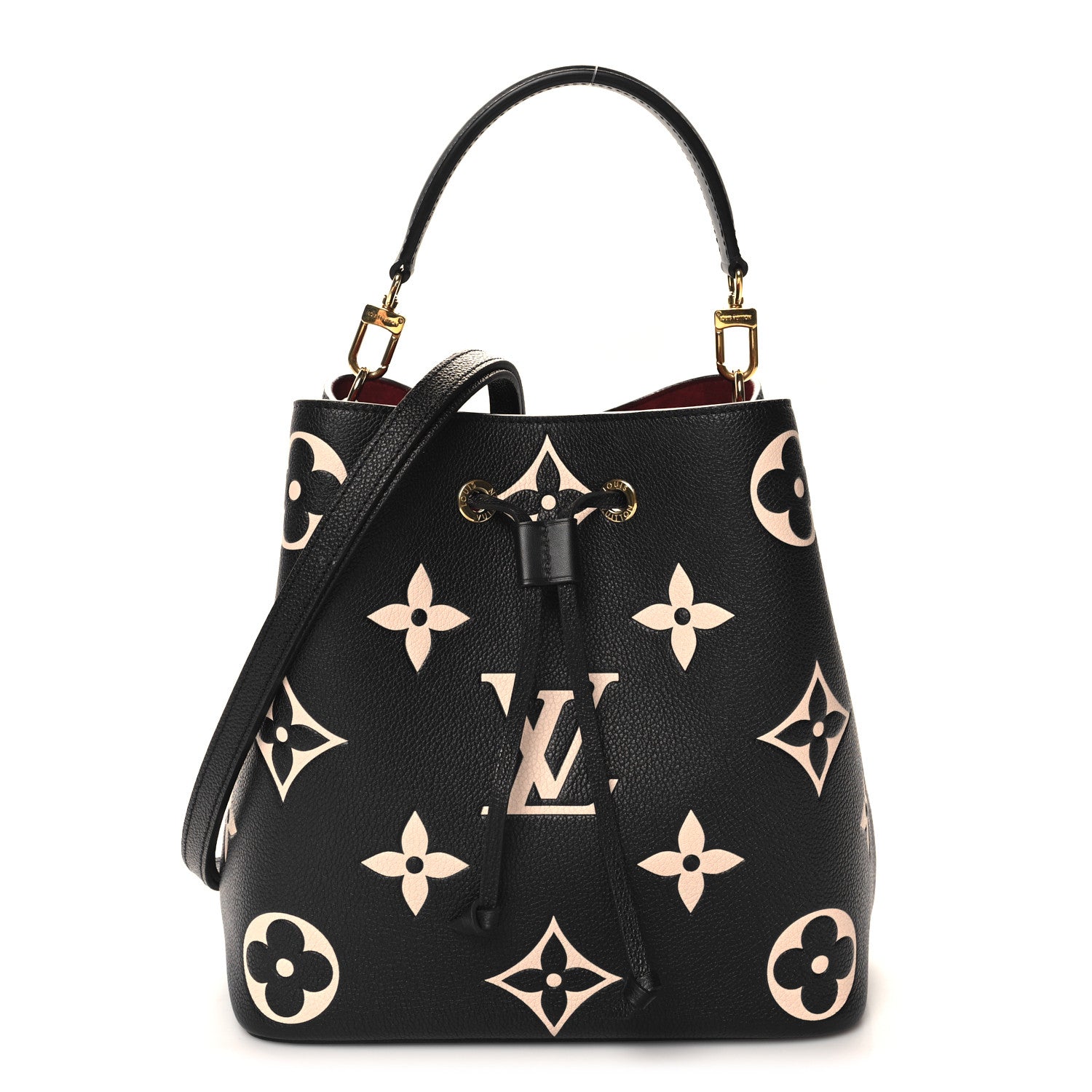 Louis Vuitton Empreinte Monogram Giant Neonoe MM Black Beige 1 of 10