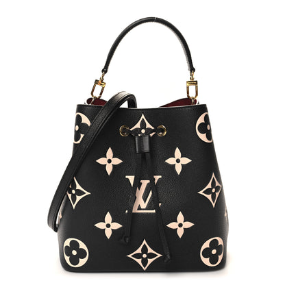 Louis Vuitton Empreinte Monogram Giant Neonoe MM Black Beige 1 of 10