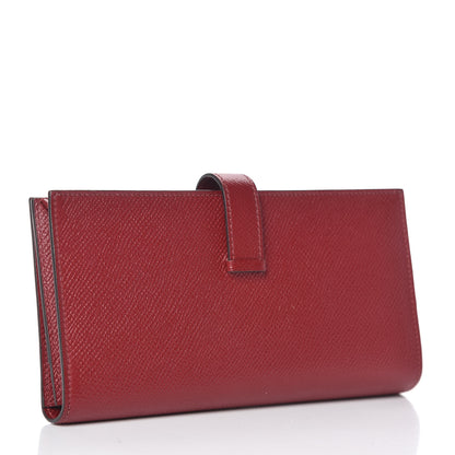 Hermes Epsom Bearn Gusset Wallet Rouge Grenat 3 of 8