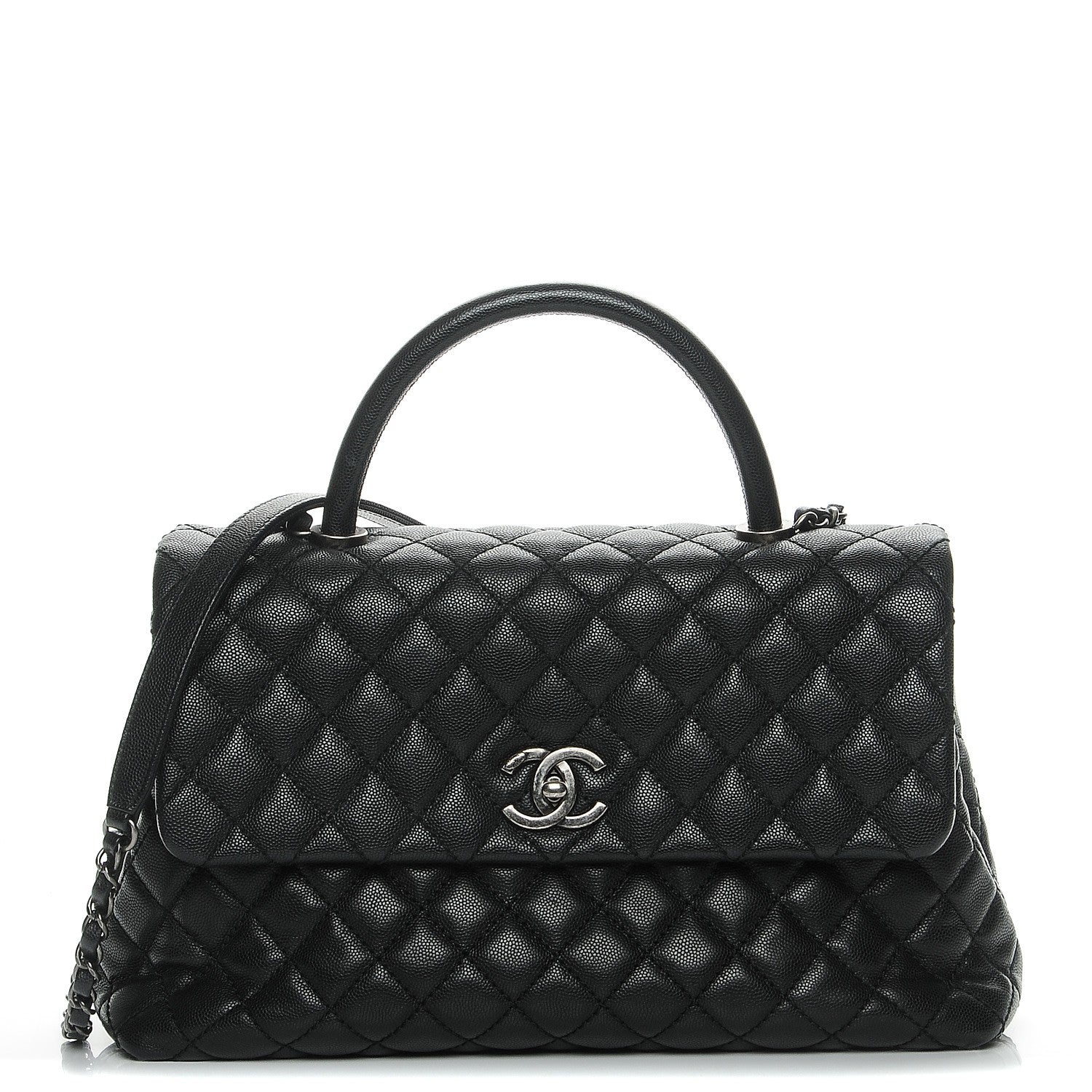 Chanel Caviar Quilted Medium Coco Handle Flap Black 1 of 7