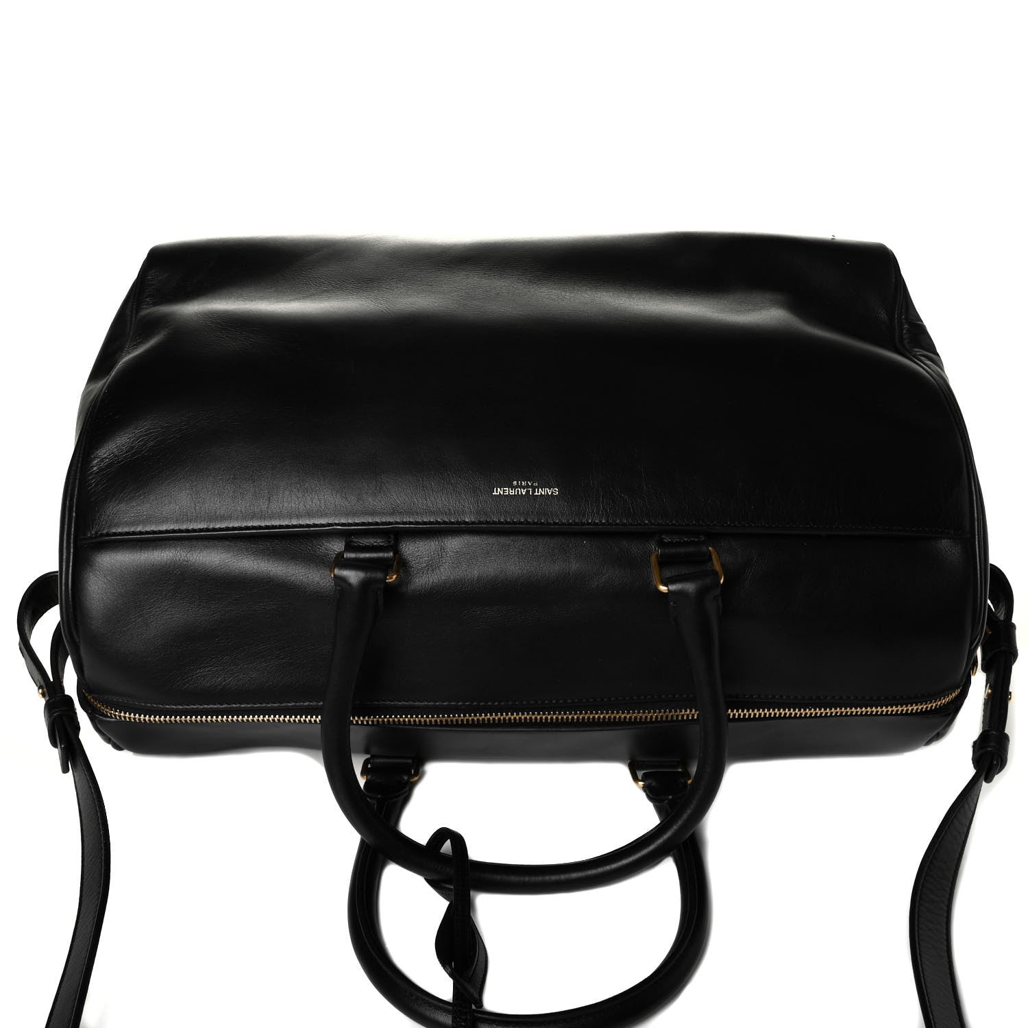Saint Laurent Calfskin Classic Duffle 12 Black 6 of 7