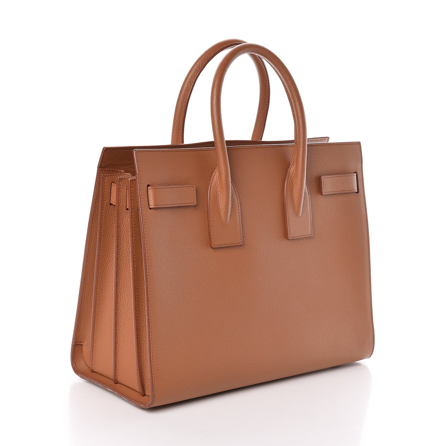 Grained Calfskin Small Sac De Jour Saddle Brown