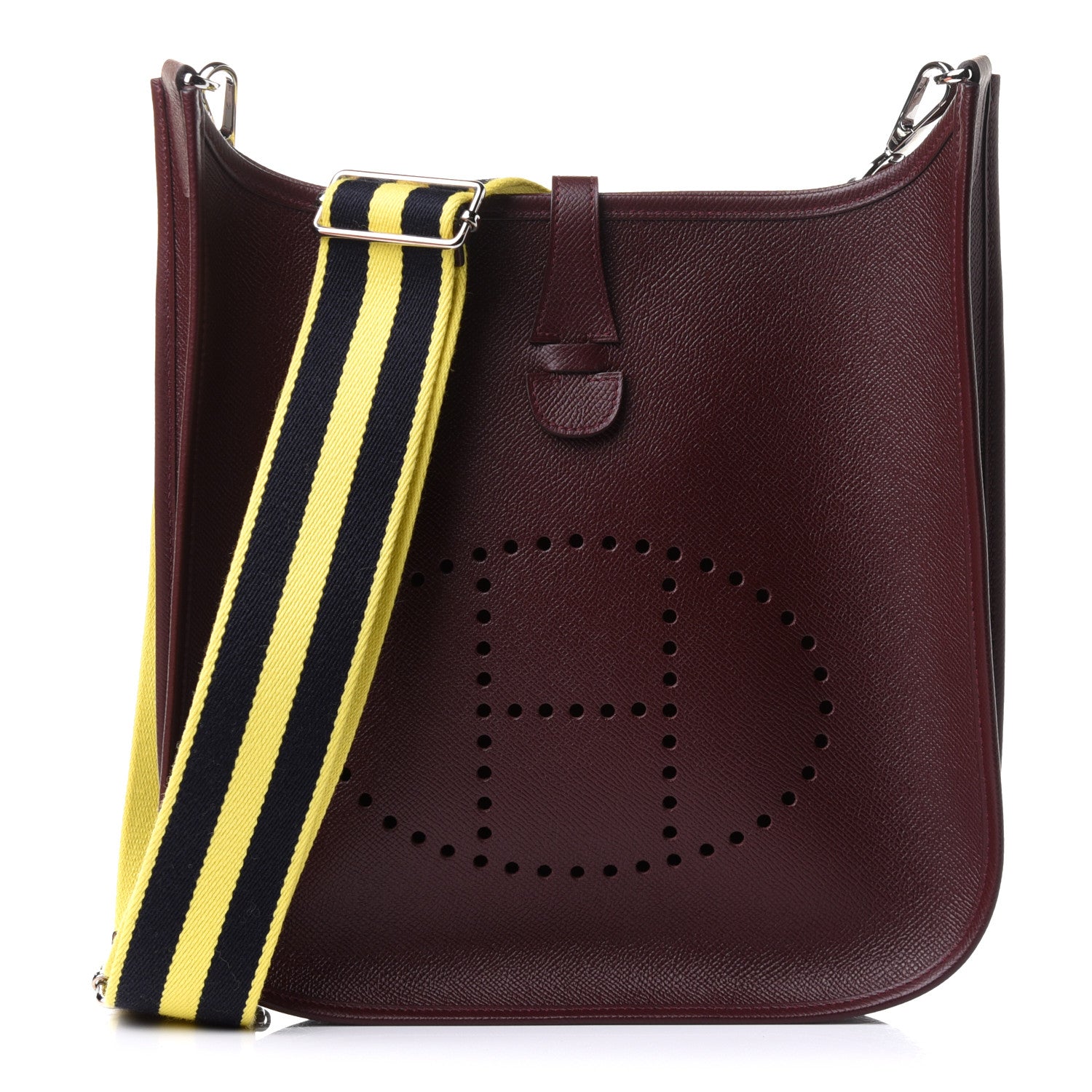 Hermes Epsom Amazone Evelyne III PM Bordeaux Lime 1 of 10