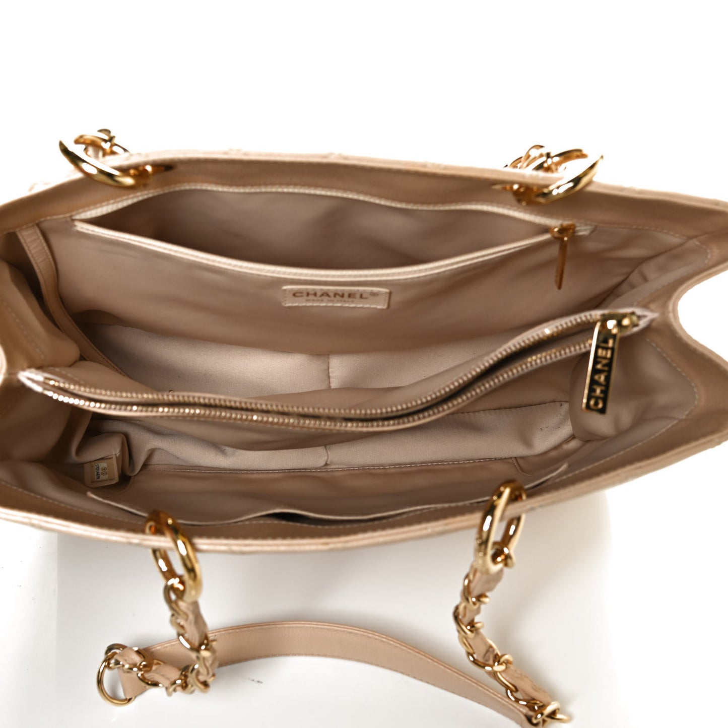 Caviar Quilted Grand Shopping Tote GST Beige