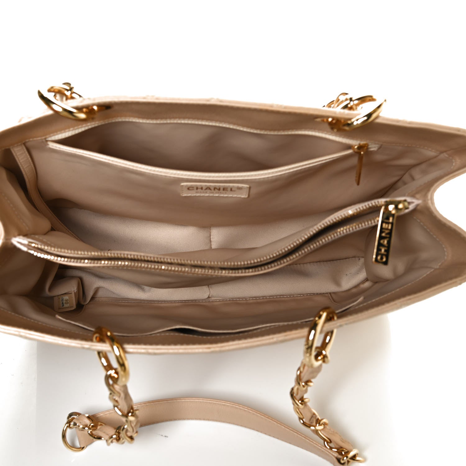 Chanel Caviar Quilted Grand Shopping Tote GST Beige 5 of 12