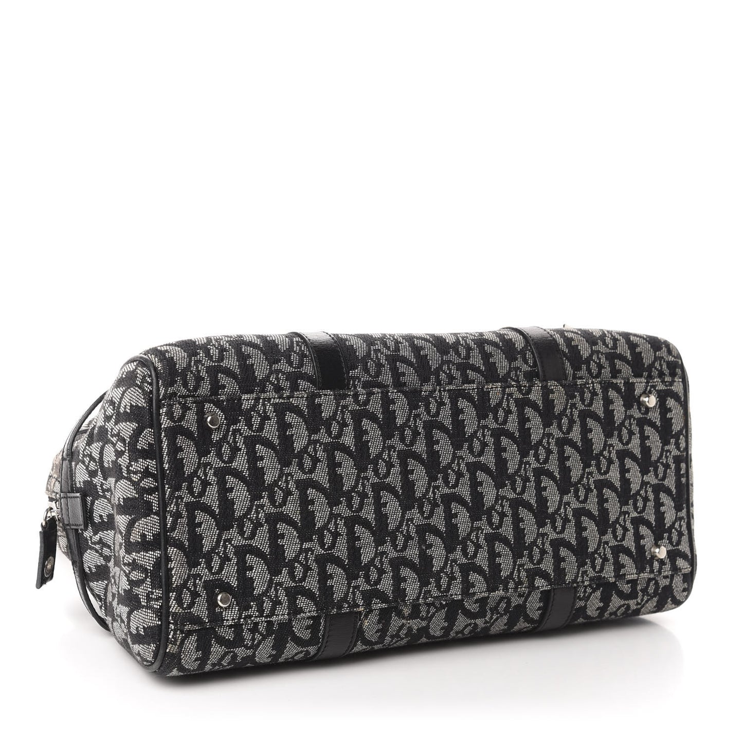 Denim Monogram Charms Shoulder Bag Black