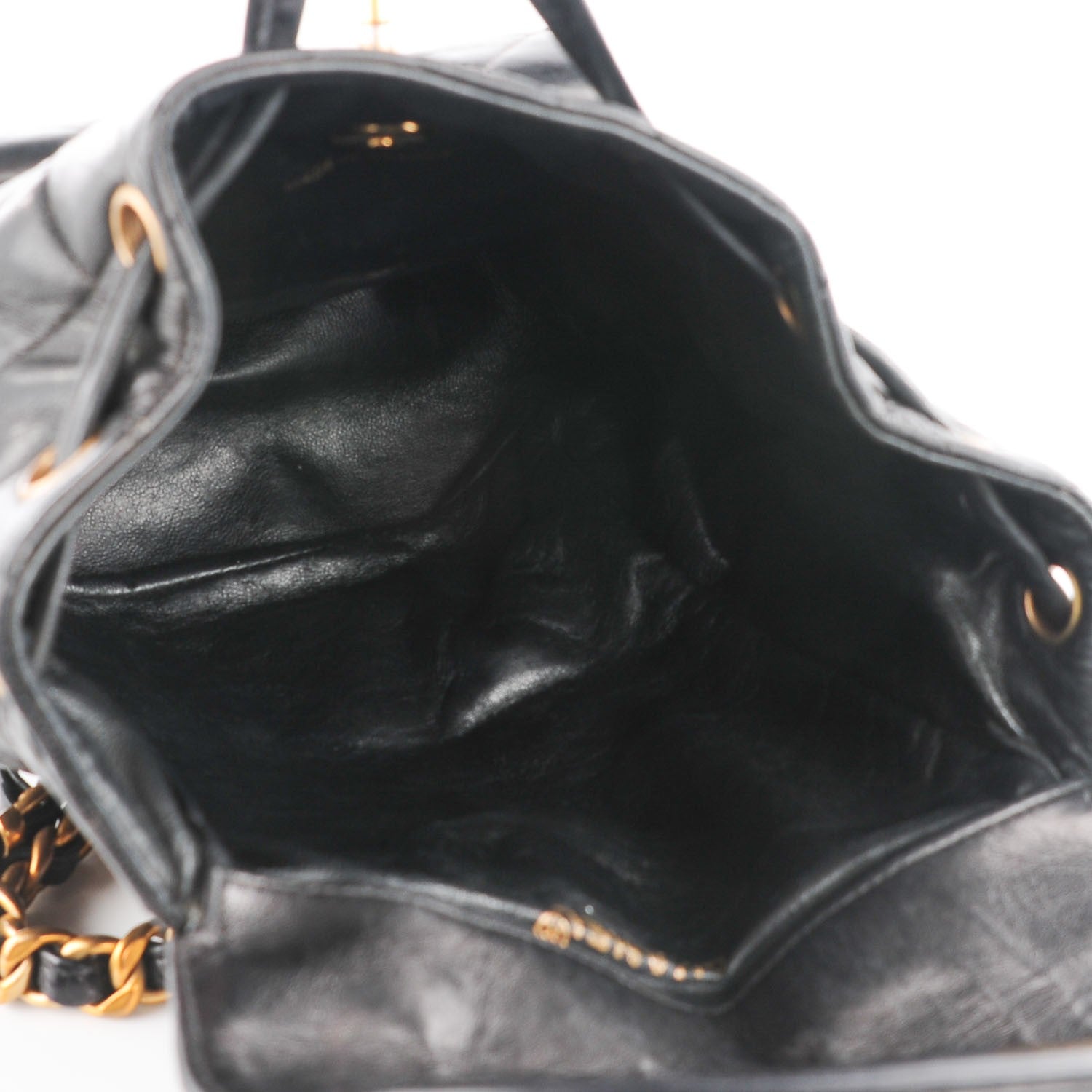 Chanel Lambskin Quilted Backpack Black 5 of 9