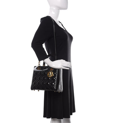 Christian Dior Patent Cannage Medium Lady Dior Black 3 of 11