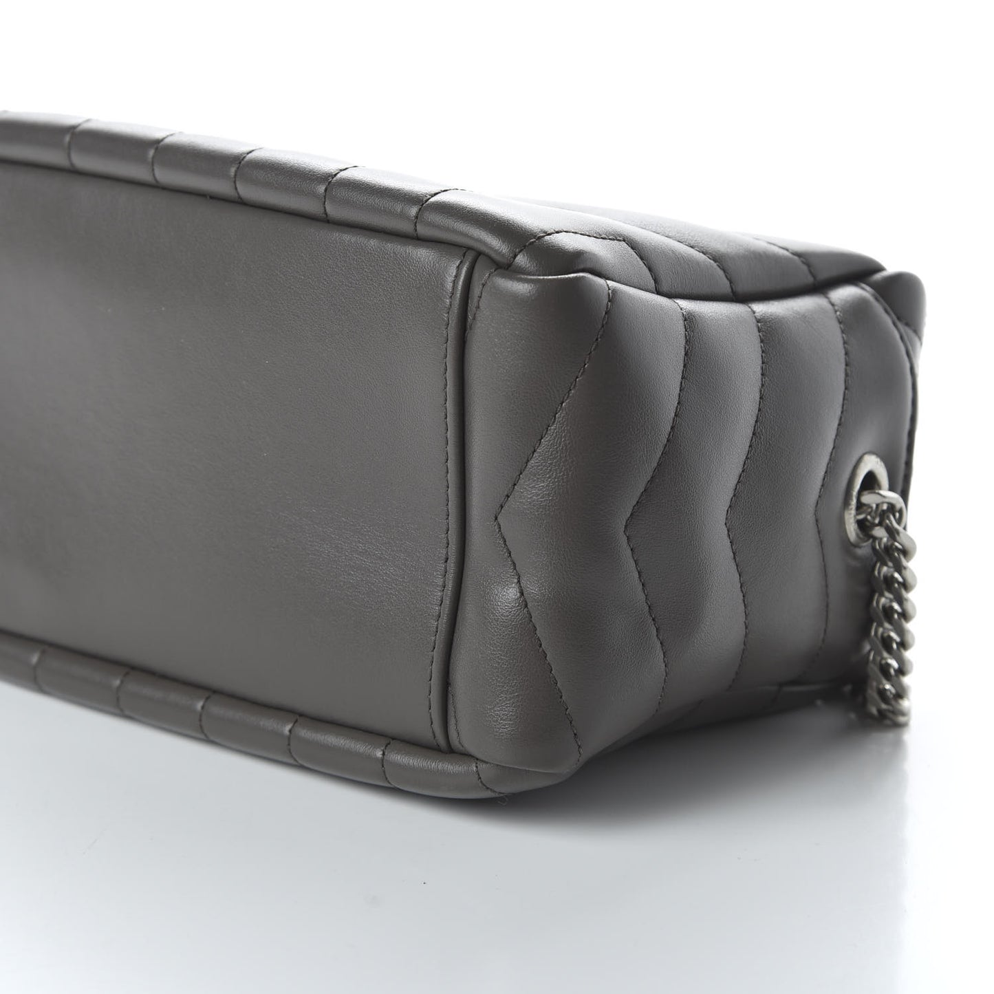 Calfskin Y Quilted Monogram Small Loulou Bowling Bag Earth