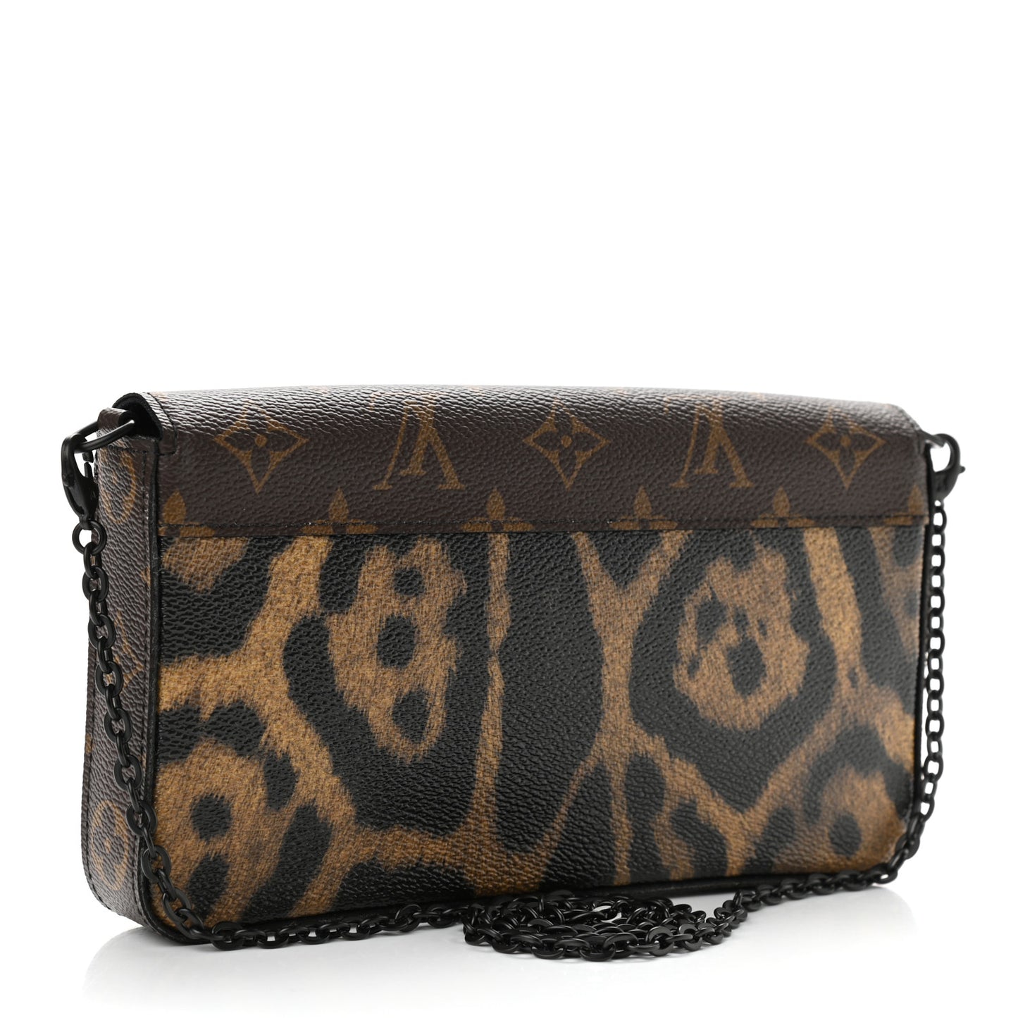 Monogram Animal Print Pochette Felicie Chain Wallet