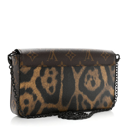 Louis Vuitton Monogram Animal Print Pochette Felicie Chain Wallet 4 of 13
