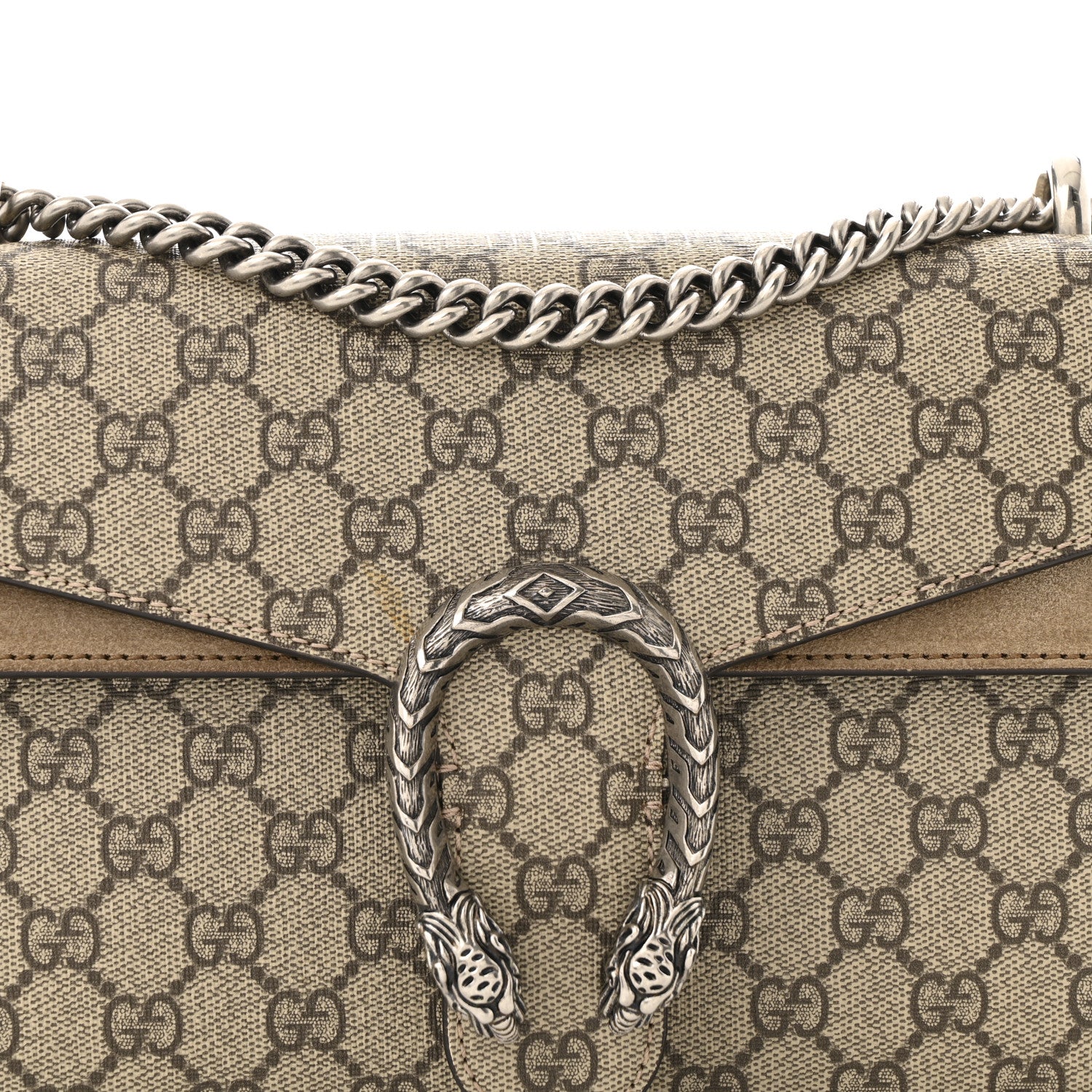 Gucci GG Supreme Monogram Small Dionysus Shoulder Bag Taupe 9 of 14