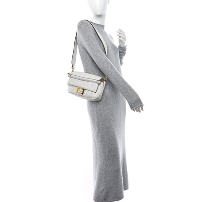 Fendi Nappa FF 1974 Embossed Baguette White 2 of 8