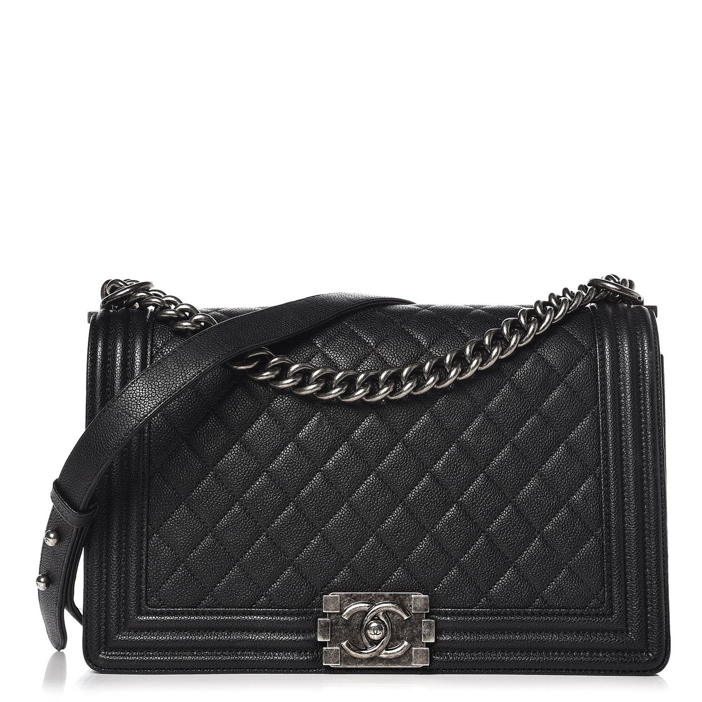 Caviar Quilted New Medium Boy Flap Black
