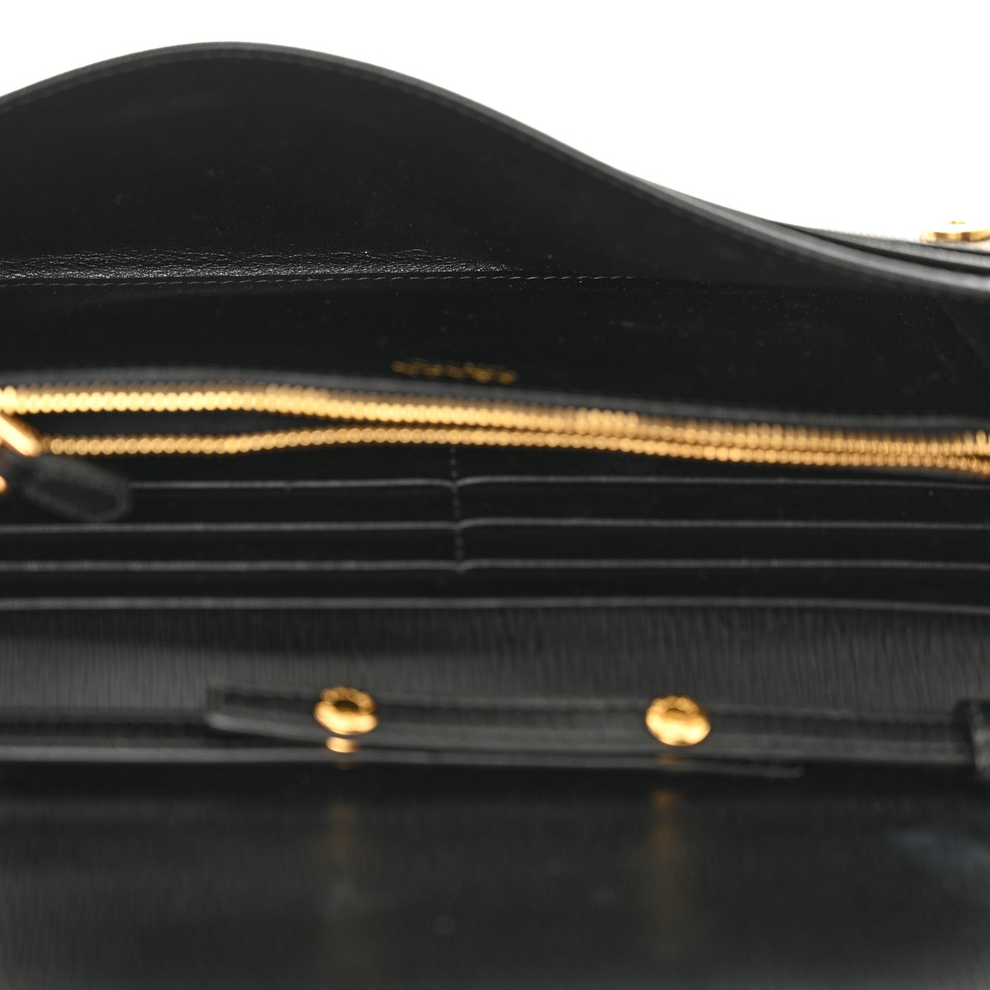 Vitello Move Metal Oro Chain Wallet Black