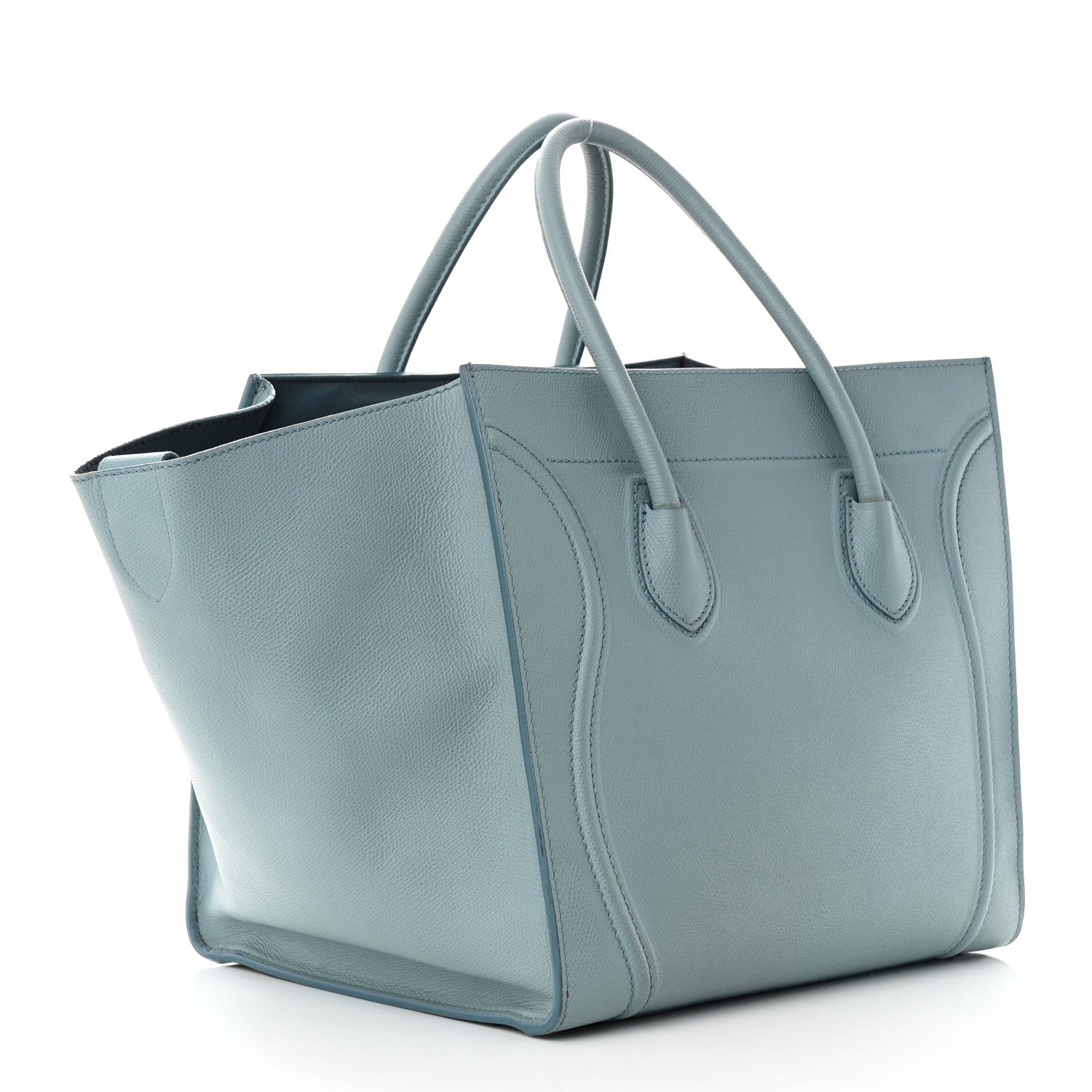 Celine Grained Calfskin Medium Phantom Luggage Sky Blue 3 of 15