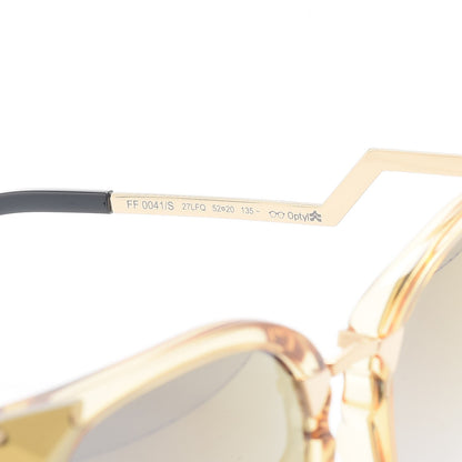 Fendi Metal Iridia Cat Eye Sunglasses FF 0041/S Gold 7 of 9