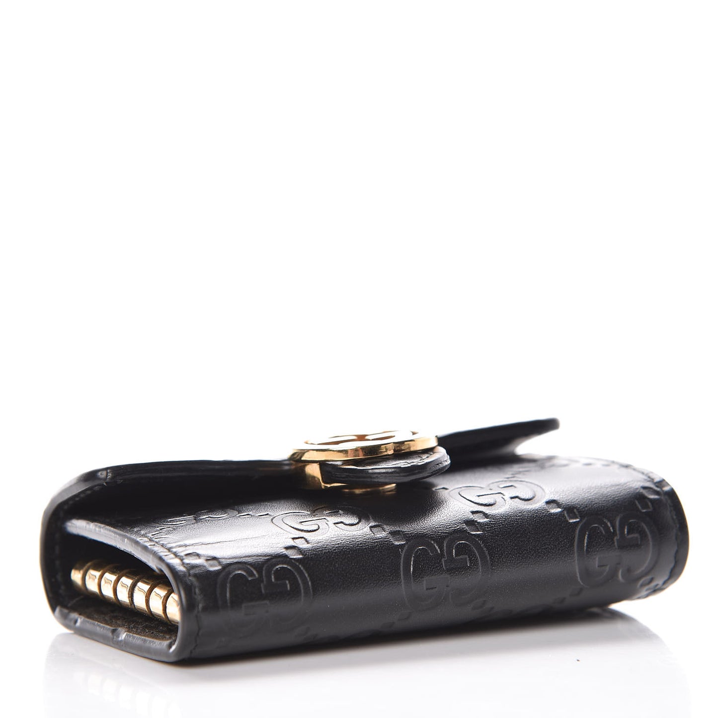 Guccissima Icon Signature 6 Key Holder Case Black