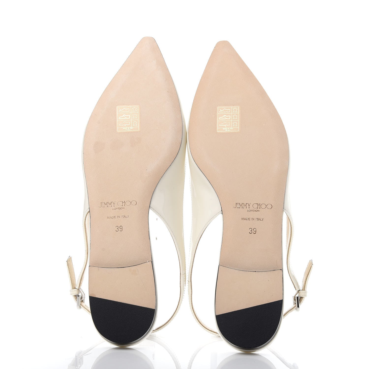 Jimmy Choo Patent Erin Slingback Flats 39 Latte 6 of 10