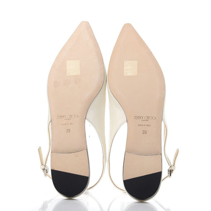 Jimmy Choo Patent Erin Slingback Flats 39 Latte 6 of 10