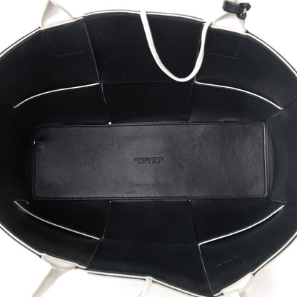 Bottega Veneta Nappa Maxi Intrecciato Medium Arco Tote White Black 4 of 4