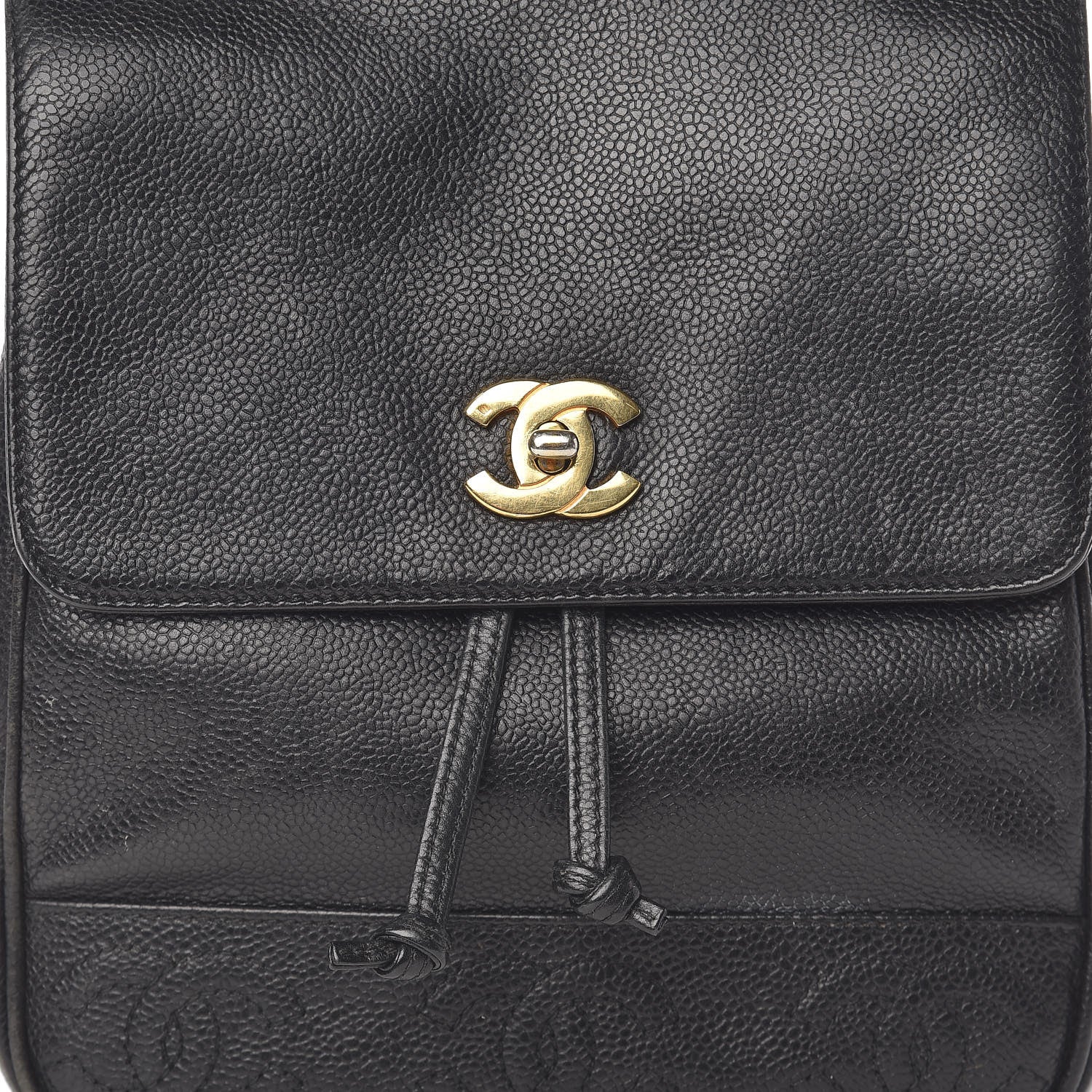 Chanel Caviar CC Backpack Black 10 of 13