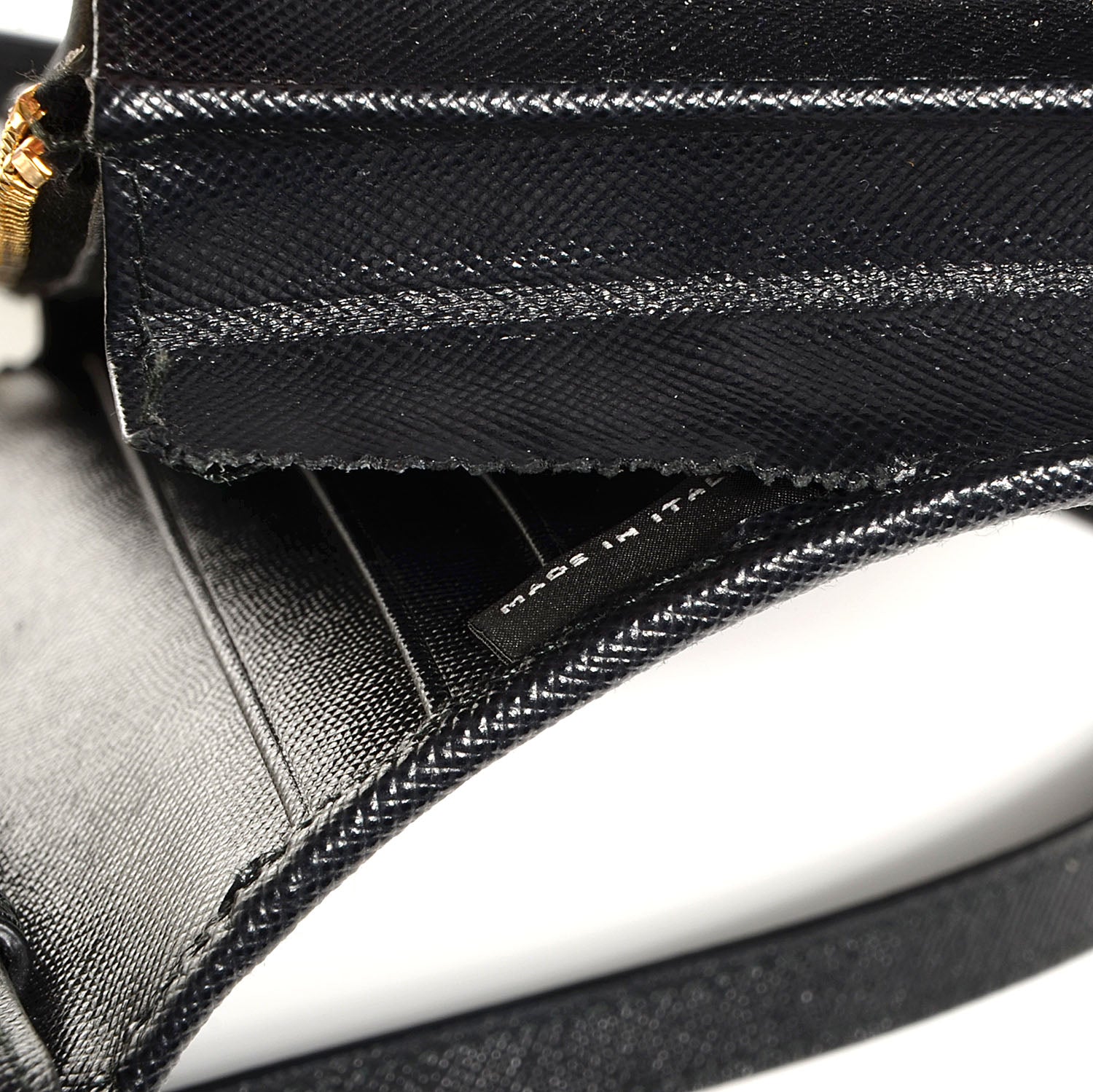 Prada Saffiano Metal Flap Wallet Nero Black 9 of 11