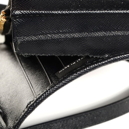 Prada Saffiano Metal Flap Wallet Nero Black 9 of 11