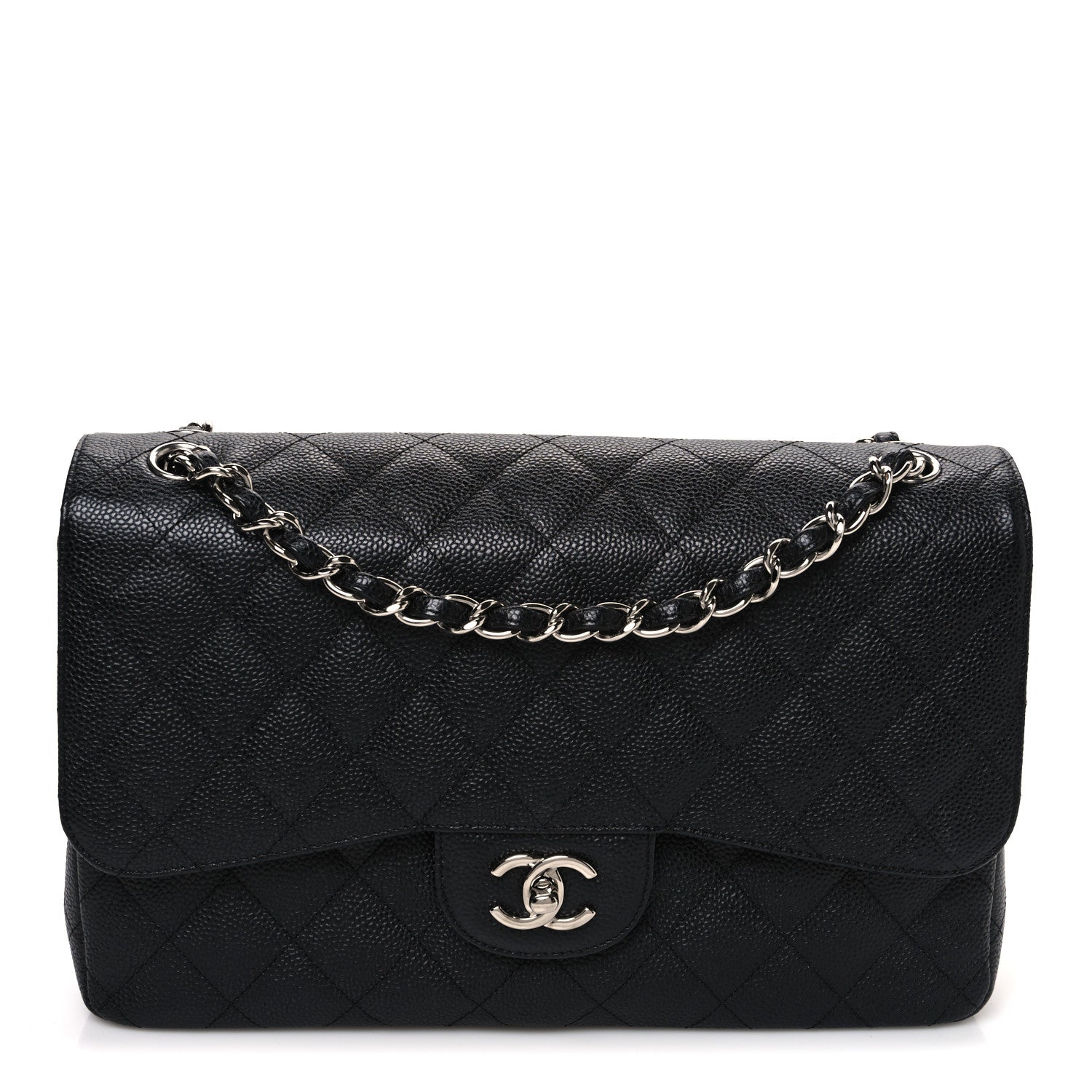 Chanel Caviar Quilted Jumbo Double Flap Black 1 of 10