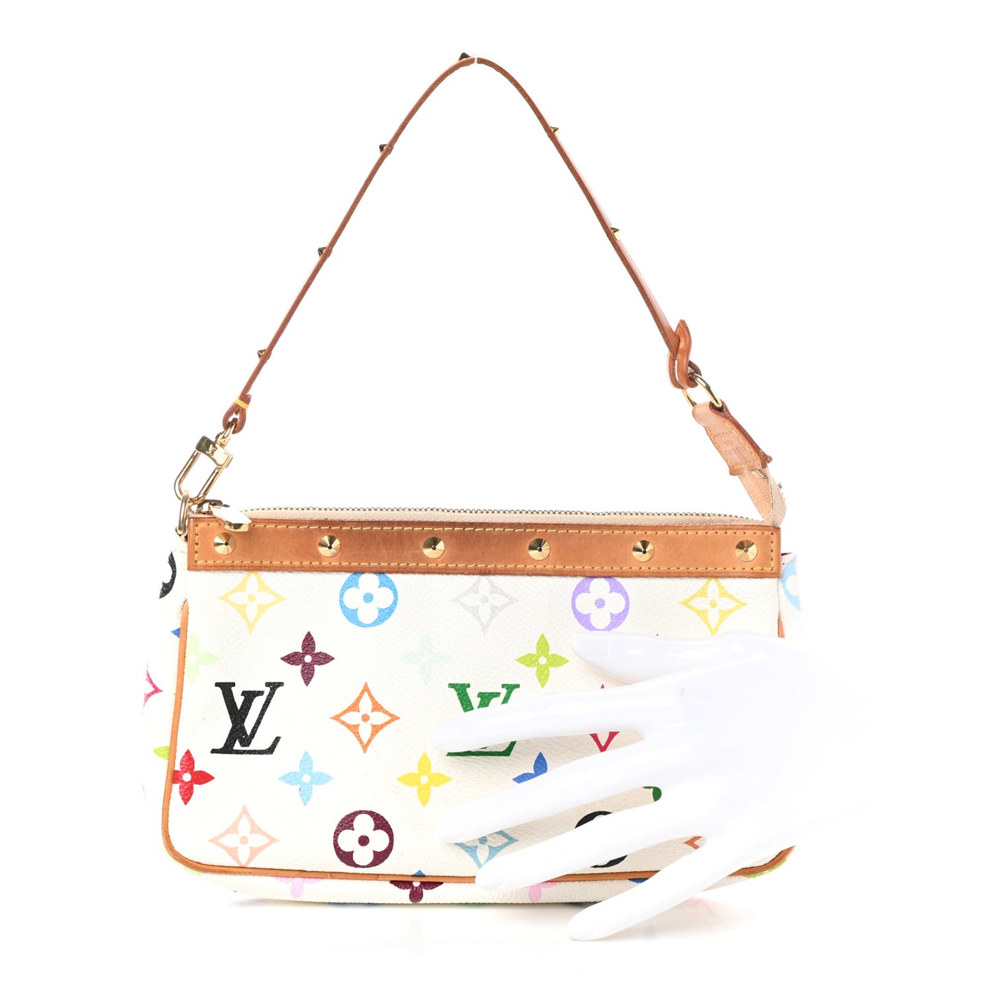 Monogram Multicolor Pochette Accessories White