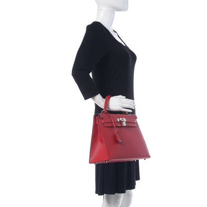 Hermes Epsom Kelly Sellier 32 Rouge Casaque 2 of 38