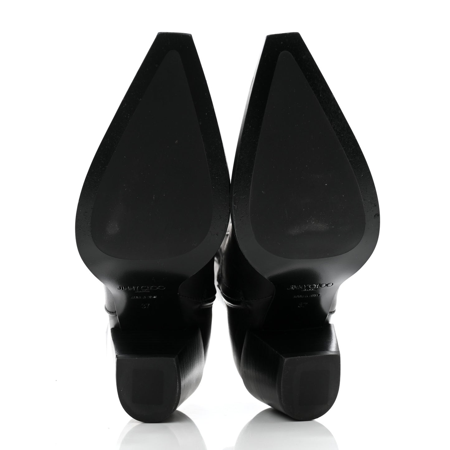 Shiny Calfskin Cece 60 Ankle Boots 37 Black