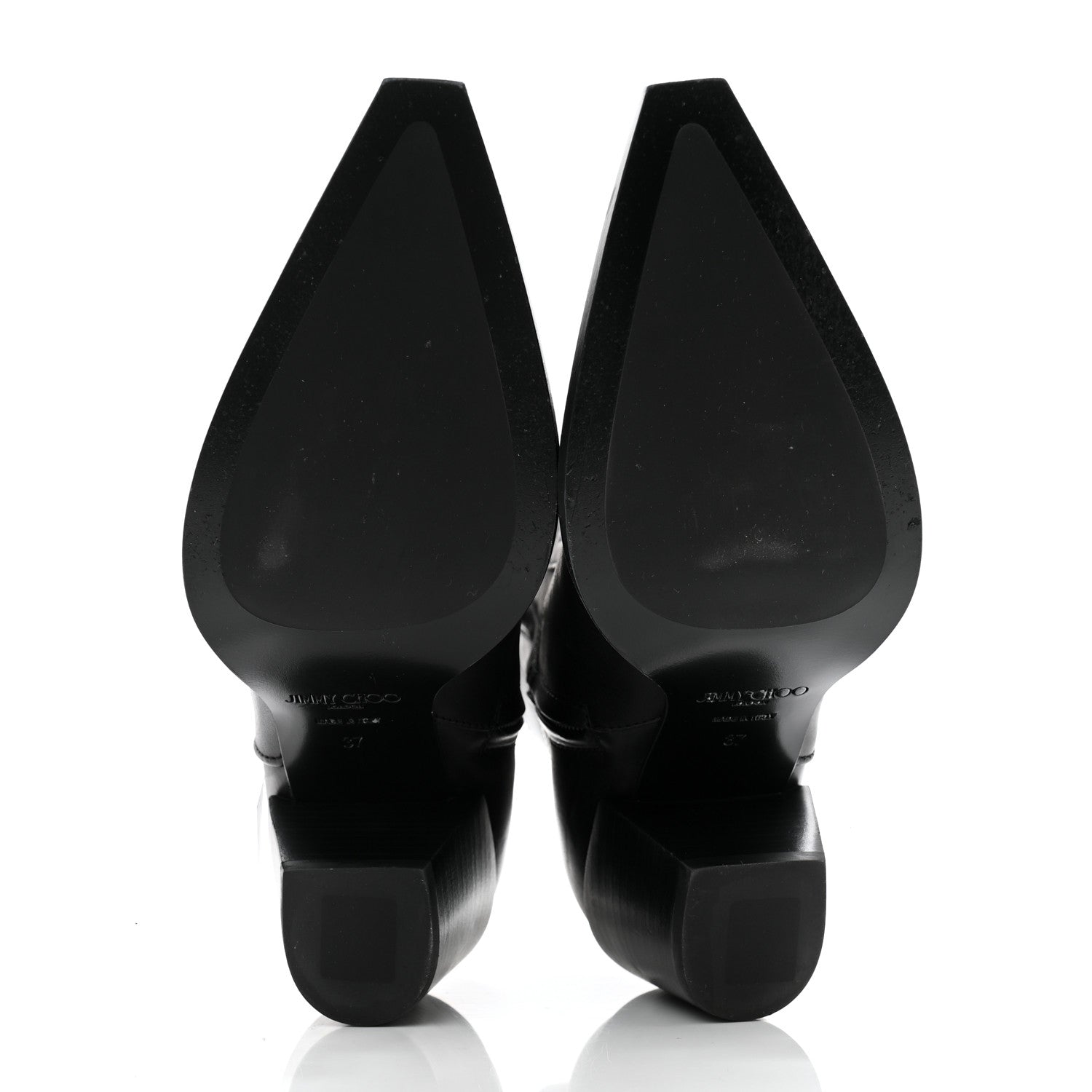 Jimmy Choo Shiny Calfskin Cece 60 Ankle Boots 37 Black 5 of 11